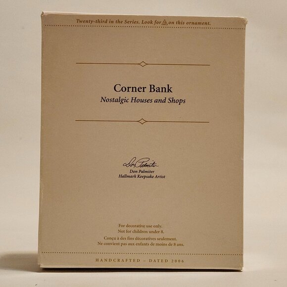 HALLMARK Keepsake Corner Bank Nostalgic Houses and Shops Ornament - Picture 6 of 11